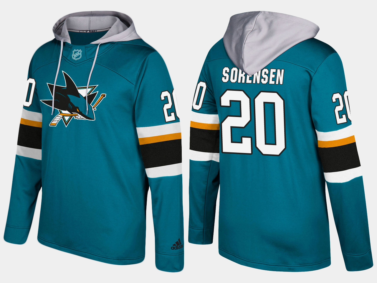 NHL Men San Jose sharks #20 marcus sorensen blue hoodie